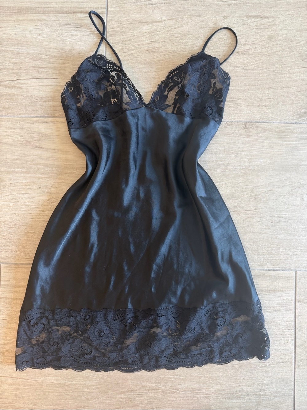 Vintage Rosa Puleo Szule black lace slip dress chemise 90s lingerie - Picture 4 of 5
